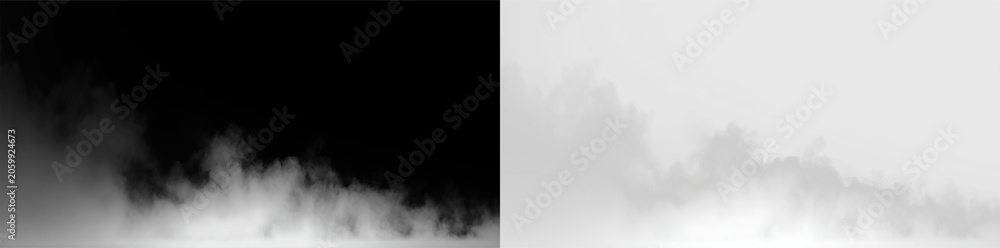 Fototapeta premium Clouds rise and blend in a soft gradient against a clear background at dawn in a quiet setting, on a transparent background