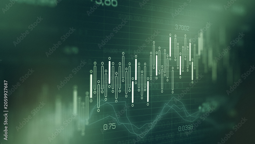 Fototapeta premium Traders analyze financial charts showing market trends and data points during trading hours