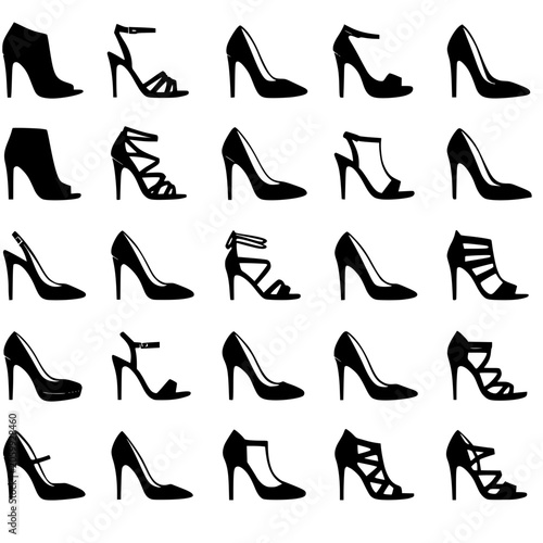 set of female shoes
