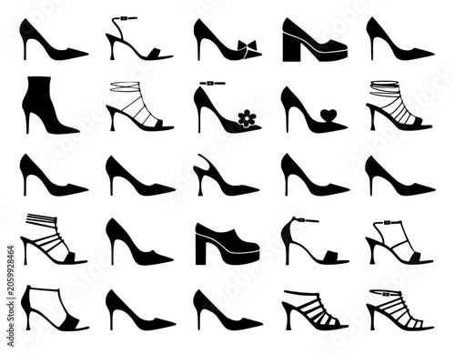 set of female shoes