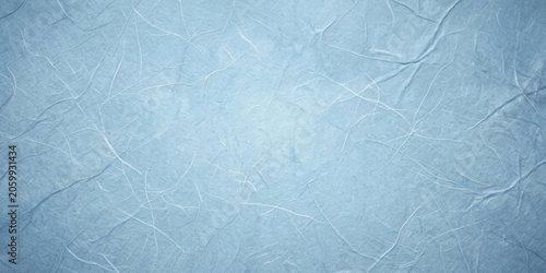 Tableau sur toile Abstract light blue paper texture with organic wrinkled lines and soft shadows