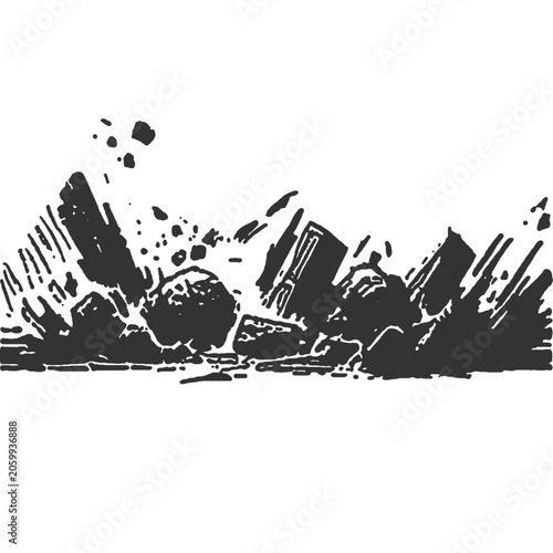 Tablou pe pânză On a Massive Scale Vintage Illustration Vector