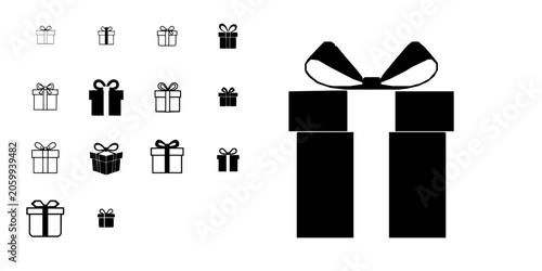 Gift Box Icon Minimal Flat Vector UI Design Pack