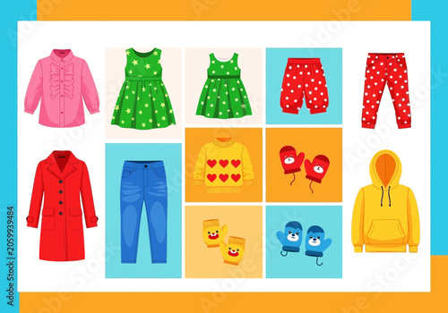 Colorful Collection of Children's Clothing and Accessories