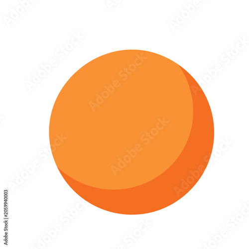 Orange circle on white background