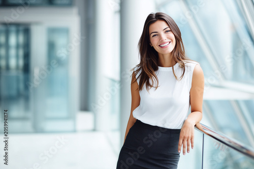 Mature attractive business woman team leader, confident female entrepreneur, modern boardroom, collaborative staff, premium corporate portrait