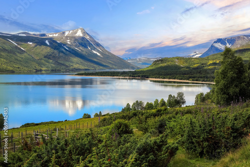 Summer at the lake Gjevillvatnet, Norway
