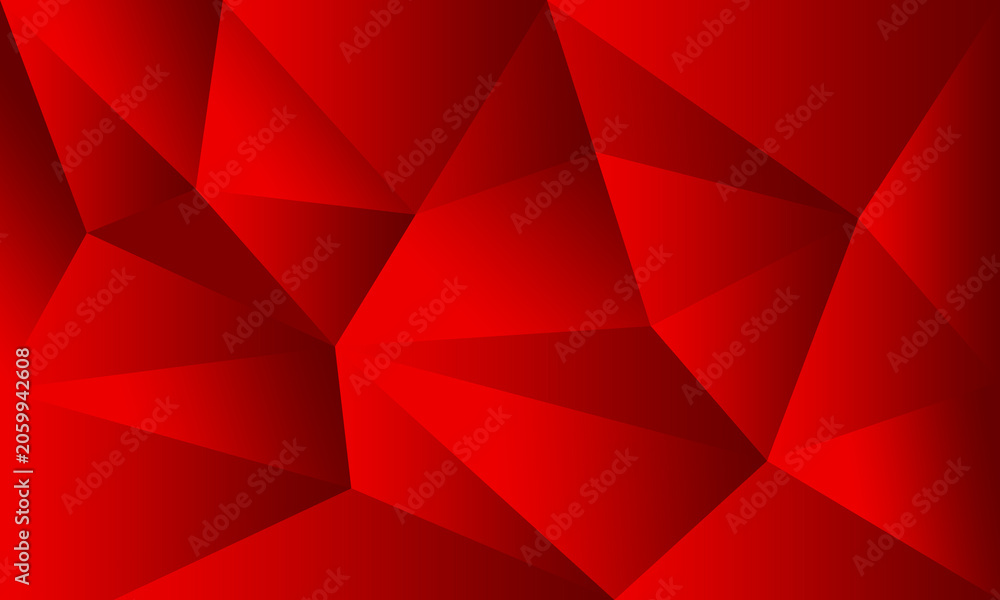 Obraz premium Red Polygonal Geometric Background