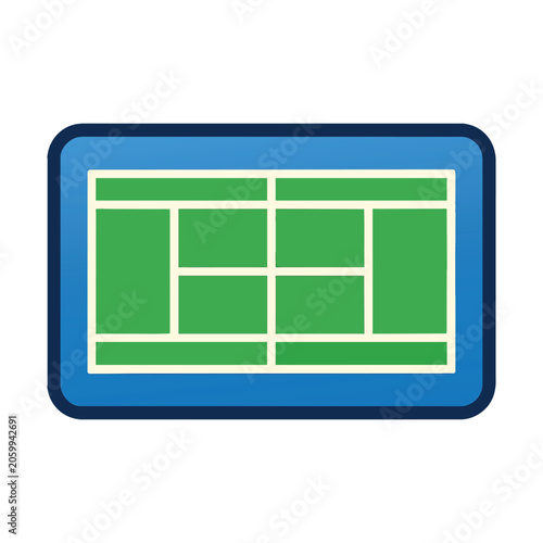 Tennis Court Icon - Green and Blue Layout
