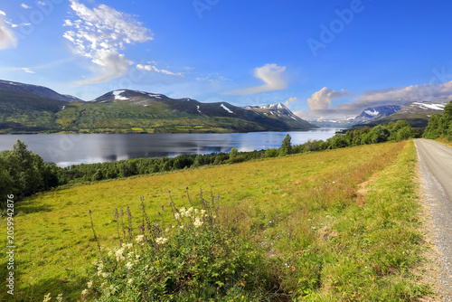 Summer at the lake Gjevillvatnet, Norway