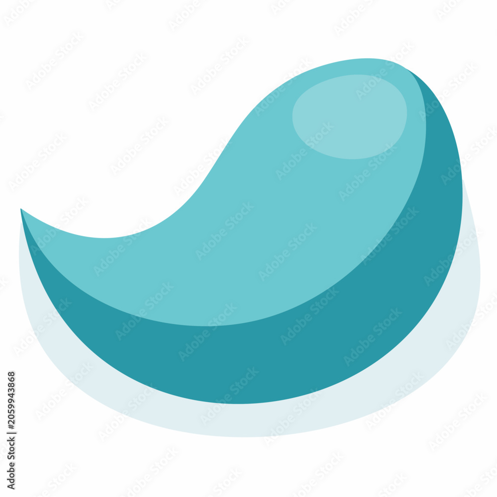 Fototapeta premium Abstract Blue Wave Shape