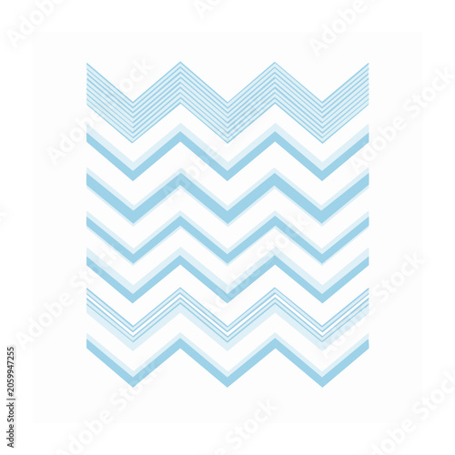 Light blue zigzag wave pattern on white background