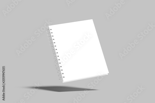A5 Spiral Notebook Blank Mockup 3d Render