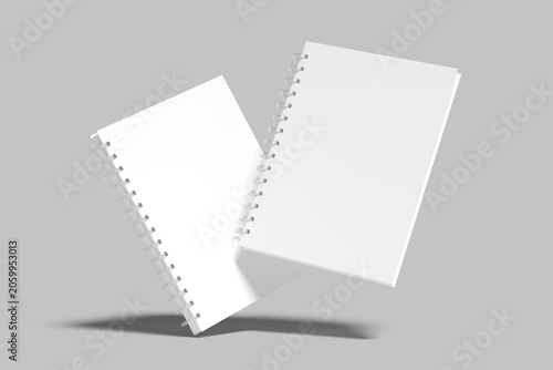 A5 Spiral Notebook Blank Mockup