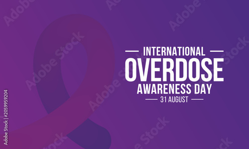 Tableau sur toile Overdose Awareness Day illustration set featuring addiction recovery, overdose prevention, mental health support, and healthcare symbols