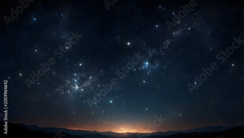 Sparkling Stars On Black Background