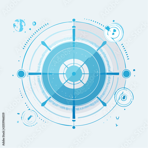 Futuristic Navigation System Interface