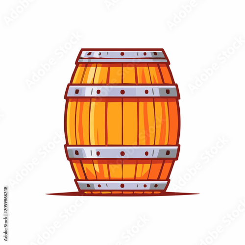 Wooden Barrel Illustration