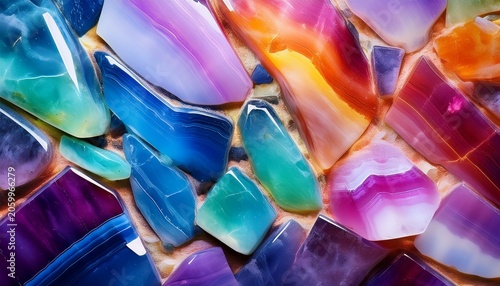 Texture Of Multi Colored Marble Quartz Unrealistic Bright Colors Macro Photo