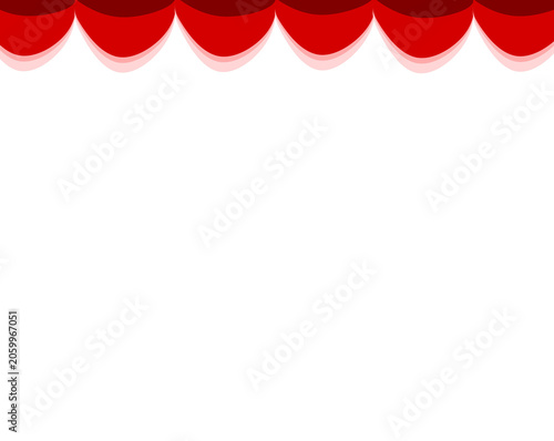 Photos Abstract red geometric theater curtain valance top border isolated on transparen