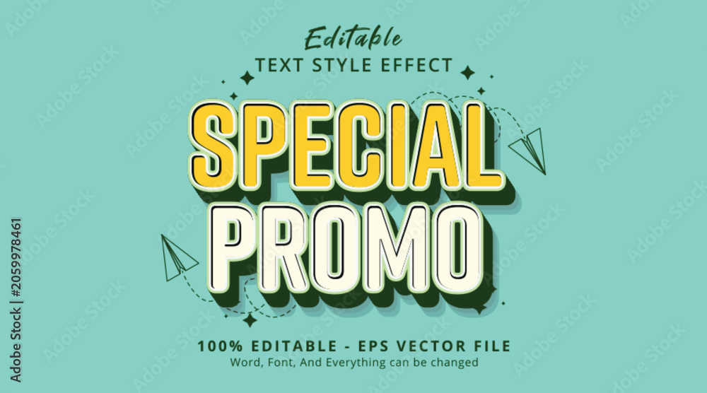 Obraz premium special promo editable text effect, text template