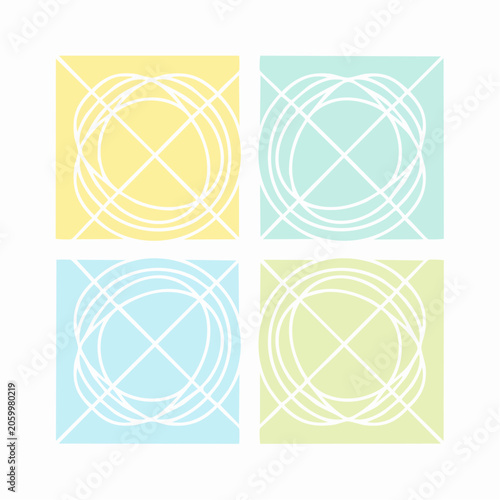 Abstract Geometric Pattern with Pastel Colors