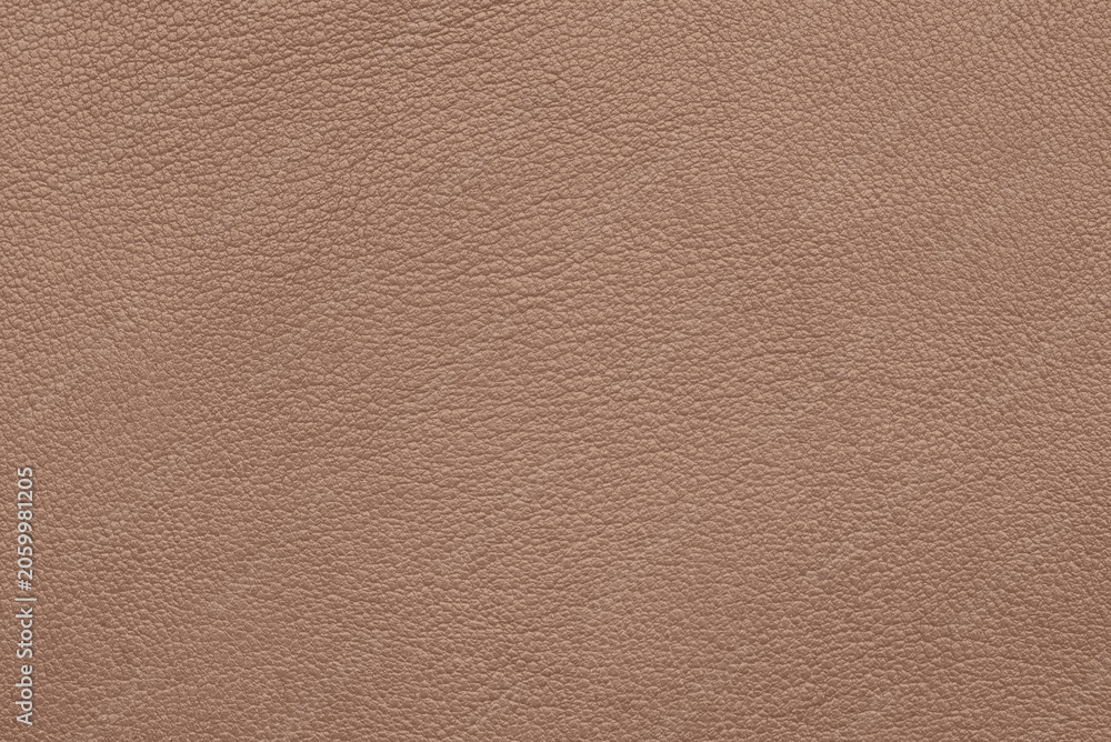 Fototapeta premium Premium matte genuine leather texture, beige peach clay luxury soft grain upholstery background