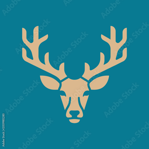Majestic Deer Head with Antlers Graphic