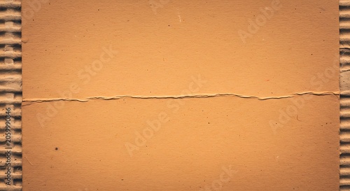 Torn Brown Paper Texture on Woven Background
