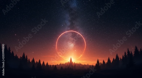 Celestial Ring: Digital Dreamscape