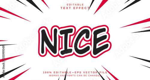 Editable text style effect - Nice text style theme.