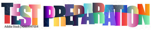 Colorful text design for test preparation and study motivation