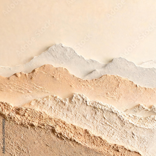 Minimalist Art Mountain Landscape Textured Decorative Painting
