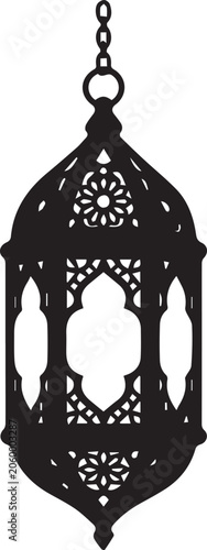 Moroccan Decorative Lantern Vector Silhouettes