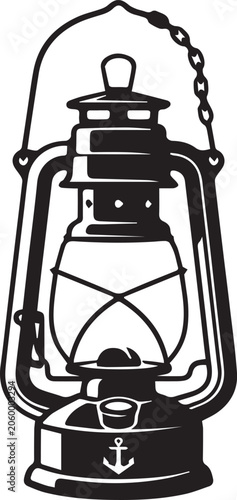 Nautical Ship Hurricane Lantern Marine Lighting Silhouettes