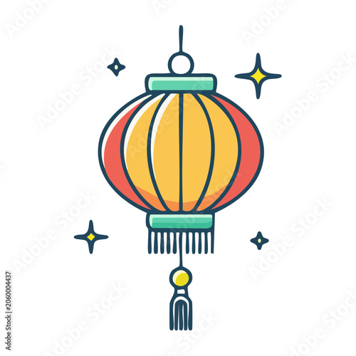 Flat design lamp icon with plug and cord