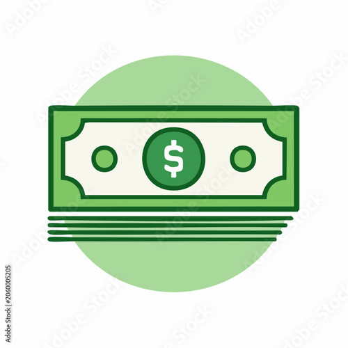 Stack of US Dollar Bills Icon