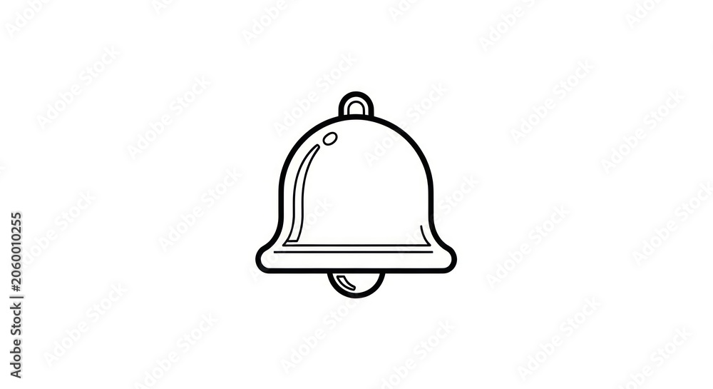 Fototapeta premium Simple Bell Icon Illustration.