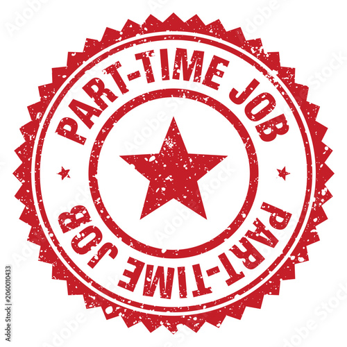 Obraz na plátně part-time job red grunge round stamp. part-time job stamp