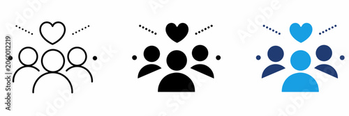 Fotografi Target Audience And Customer Loyalty Icon Collection