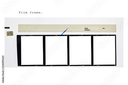 120 film Medium format color film frame.With white space.