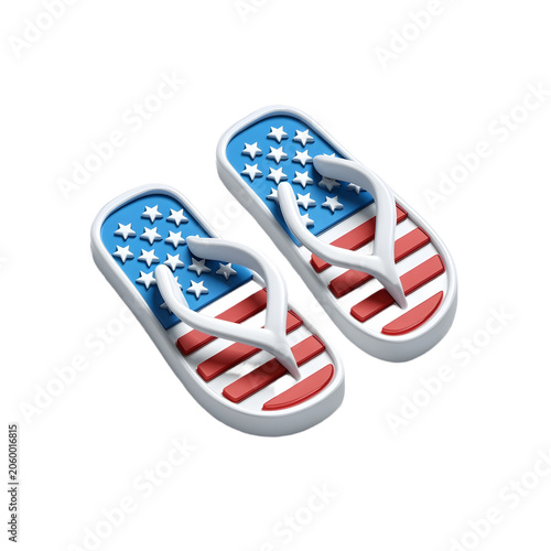 3d patriotic sandals icon
