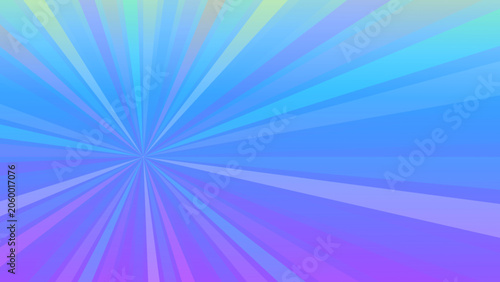Bright radial light rays in gradient purple background illustration