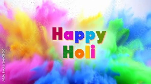 Colorful powder explosion celebrating Holi festival. Vibrant display of joy and cultural significance during the festival of colors