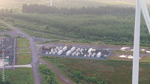 BESS Battery Energy Storage System on Wind Farm in UK.