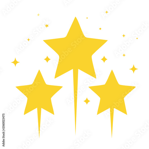 Yellow starburst vector icon with rays