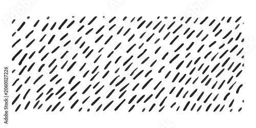Obraz na płótnie Black hand drawn dash marks pattern on a simple texture background