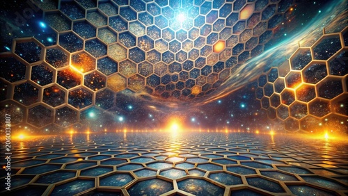 Cosmic Hexagonal Array A Celestial Landscape of Infinite Depth and Myriad Stars