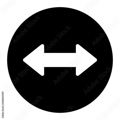 Photos orizontal arrow vector icon