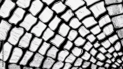 Abstract black and white ferrofluid pattern evolving